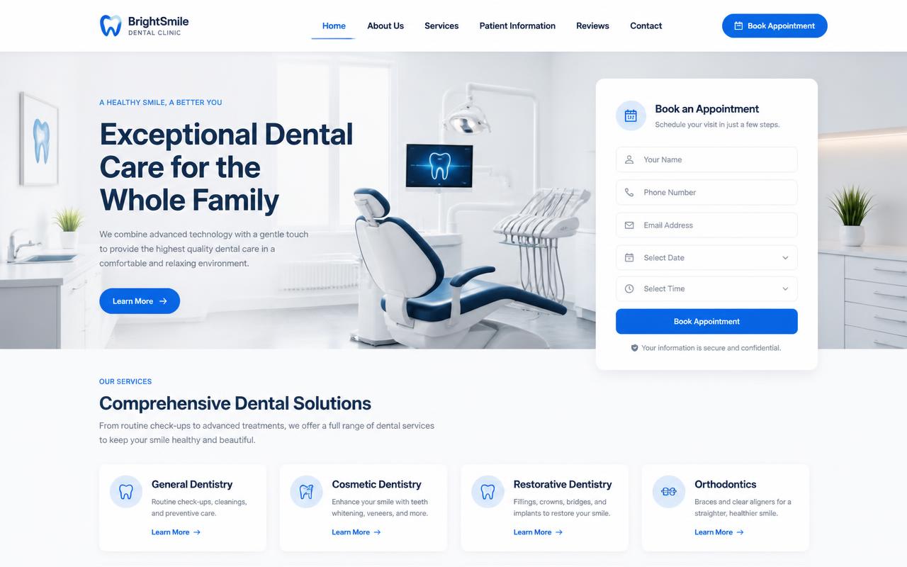 Dental Clinic website preview